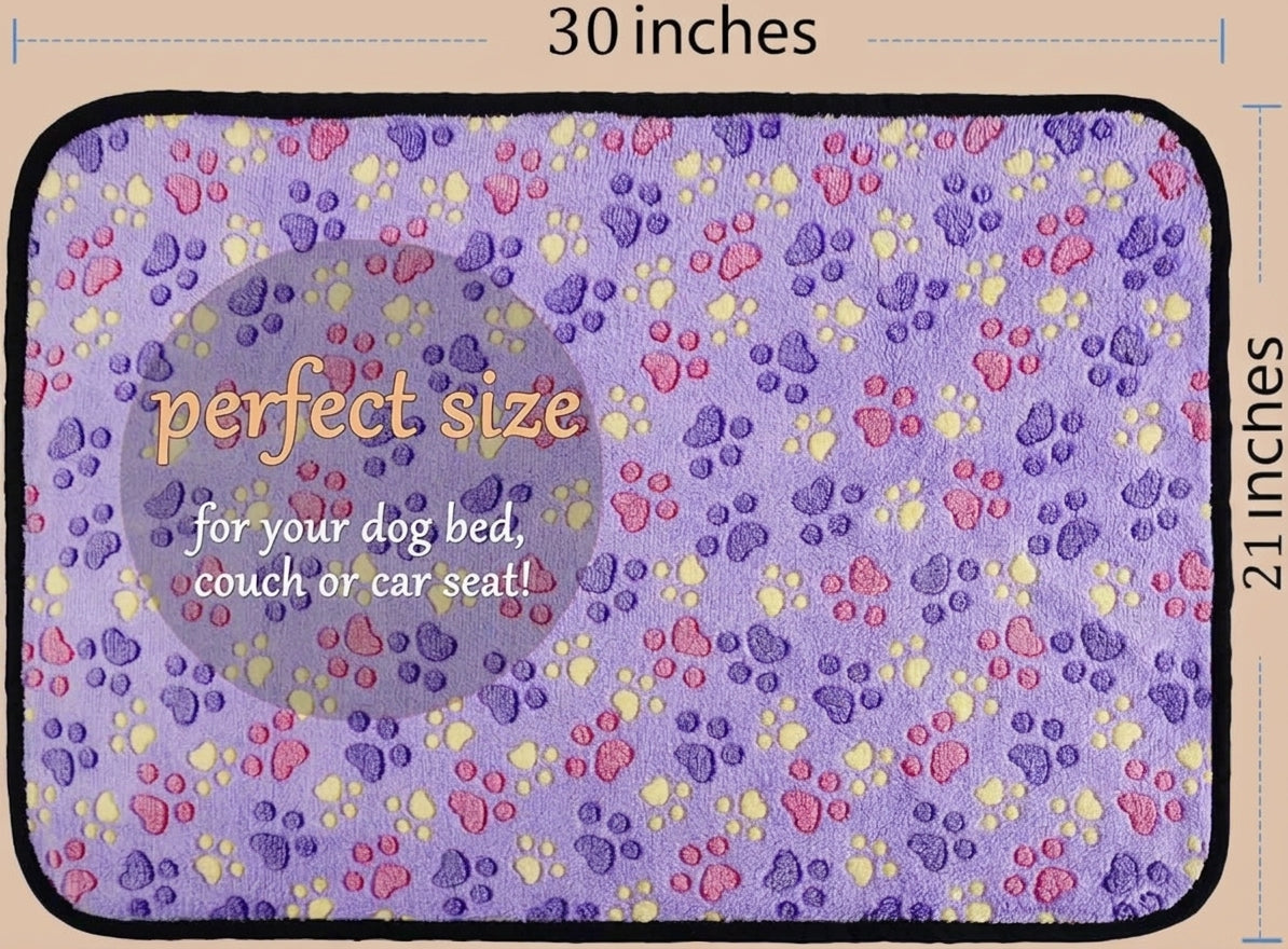Paw Print Pet Blankets, 2-Pack